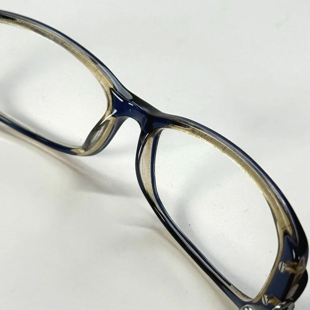 ELAN 9416 Eyeglasses Frame Only 52-16-135 Blue Honey Womens Rectangle Full Rim